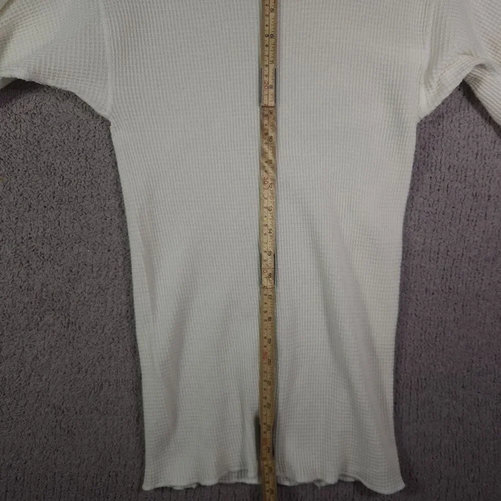 VTG NOS 80s JE Morgan Thermal Shirt Long Johns Men M White Waffle Knit USA Made